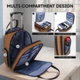 thumbnail image 3 of 16" Underseat Carry on Luggage for Airplane, Softside Small Rolling Suitcase,Lightweight Personal Item Travel Bag, Brown - XJ5011, 3 of 8