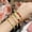 Pink Diamond, variant on Colored Gems Tourmaline 18K Gold Plated Bracelet For Women