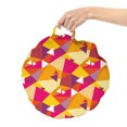 thumbnail image 2 of Abstract Round Floor Cushion with Handle, Repetitive 90's Style Design Triangles Stripes Dots Geometric Illustration Print, Pillow for Living Room & Dorms, 18" Round, Multicolor, by Ambesonne, 2 of 4