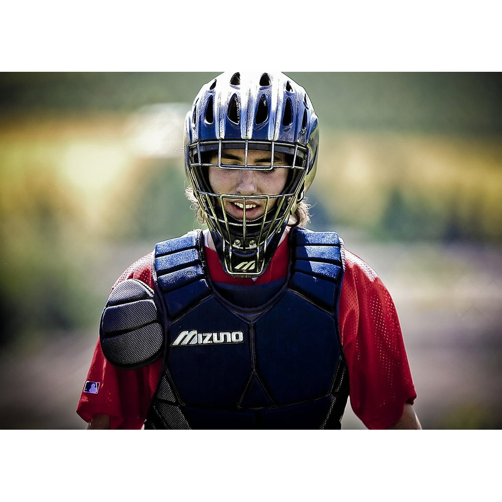 Canvas Print Baseball Catchers Mask Catcher Uniform Stretched Canvas 32