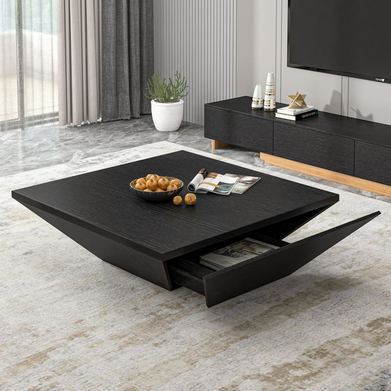 Large black square coffee table deals