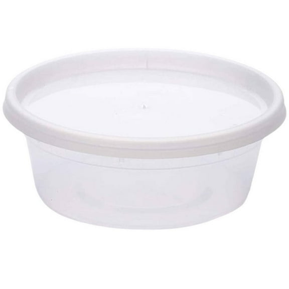 8oz Heavy Duty Deli Food Storage Containers with Lids: 5CT