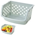 thumbnail image 2 of Stackable Multifunctional Kitchen Storage Basket, Multi Colored Stackable Storage 4 Colors Plastic Storage Baskets for Kitchen Storage Toy Storage Saving Organization Container, 1 Storage Basket, 2 of 8
