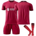 thumbnail image 1 of Liverpool Fc 2022/23 Home Jersey Team Soccer Jersey 3-pieces Kits For Kids Adults, 1 of 3