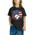 thumbnail image 3 of CFLVAEK Kids American Flag Shirts Girls Boys 4th of July Patriotic Tshirts Indenpendence Day Short Sleeve Tees Round Neck Cotton T Shirts 3 Years, 3 of 4