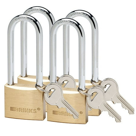 Brinks Brass Padlock, 4-Pack