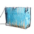 thumbnail image 2 of Bolsa de cosméticos de un solo hombro Ormromra organizador de maquillaje viaje azul dorado, 2 of 8