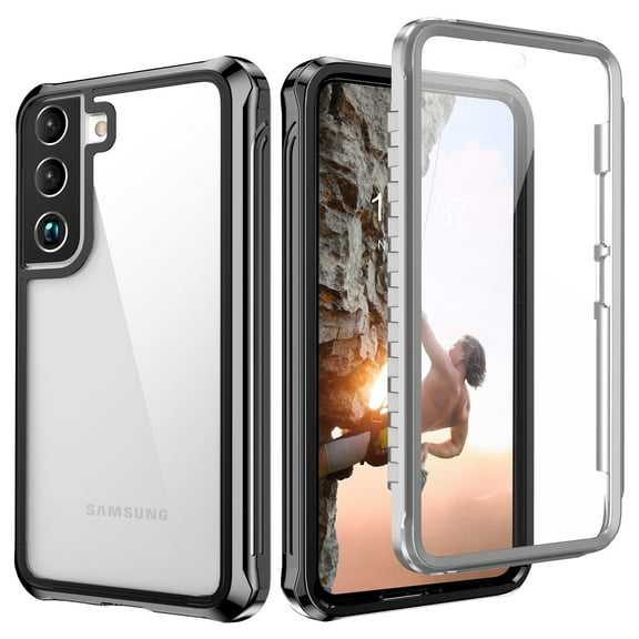 SaniMore for Samsung Galaxy S23 Plus Magnetic Case Support Wireless Charging, Rugged PC Transparent Cover with Tempered Glass Film [Not Yellowing Technology] Shockproof Protective Shell, Clear