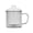 Gray, variant on 12oz Double Wall Glass Mug with Lid Handle Borosilicate Mug