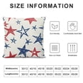 thumbnail image 5 of BANET Pillowcase for Couch Sofa Red Navy Blue Design White, 5 of 5