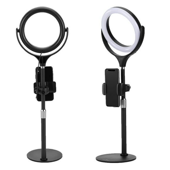 Trépied de bureau Ergopixel avec éclairage annulaire LED - Noir