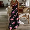 thumbnail image 3 of Flamingo Pattern Design Sleeveless Dress Woman Fashion Long Dresses Women's Summer Suit Dress 2025, 3 of 7