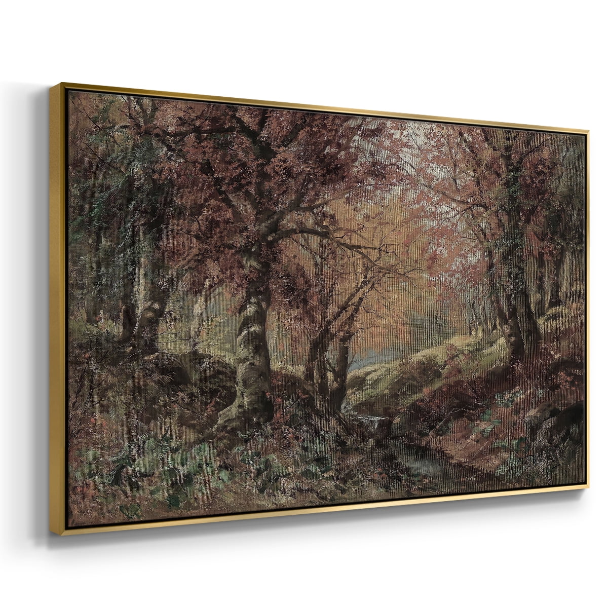 Vintage Landscape-CCCXCI By Wexford Home Framed in Gold Wood Gallery Wrapped Canvas 27 in. x 41 in.