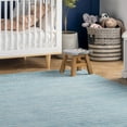 thumbnail image 2 of Rugs USA Mandia Striped Wool Area Rug, 5' x 8', Marlowe Baby Blue, 2 of 9