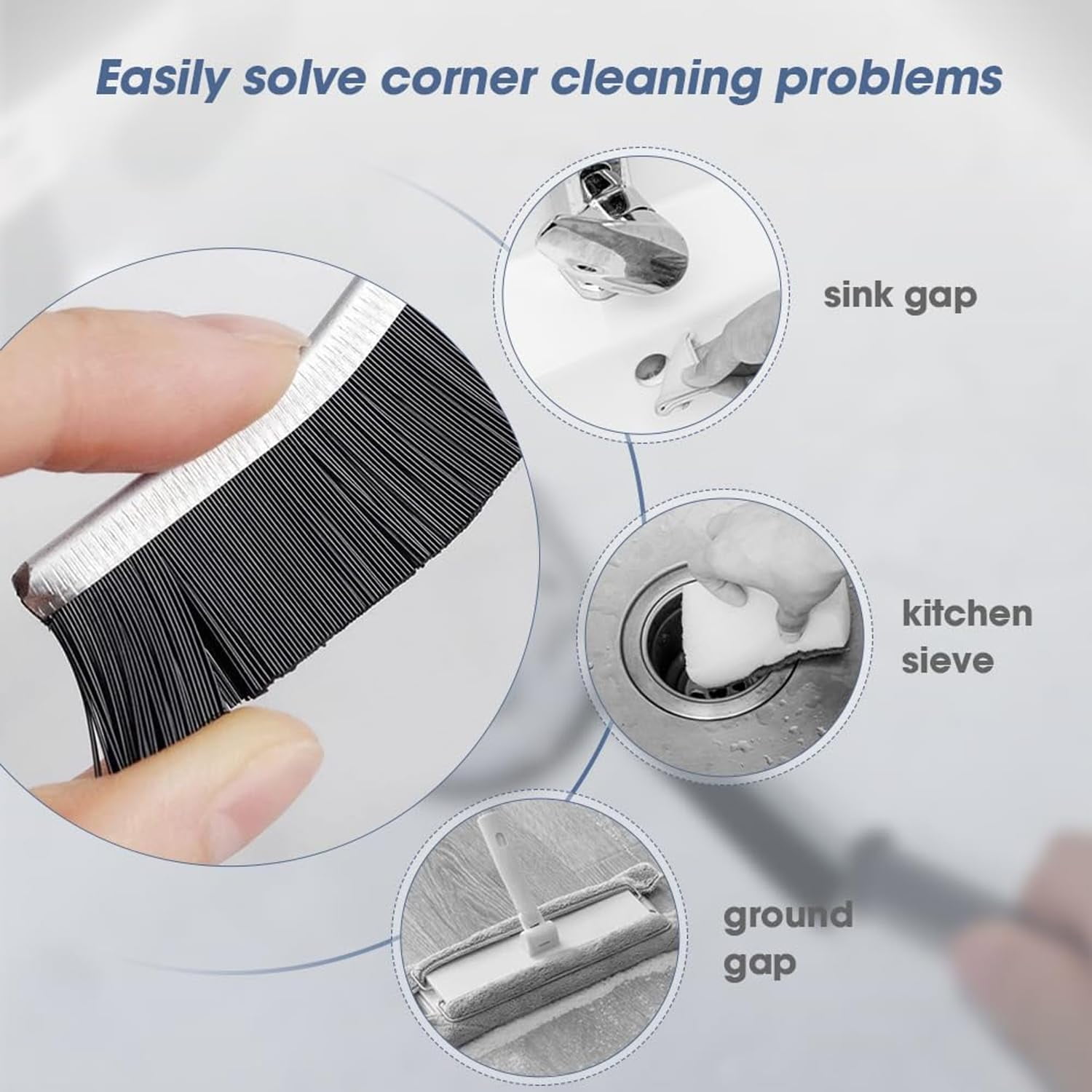  Jassyar Brush, Hard Bristle Crevice Cleaning Brush, Clean The  Dead Corners of Bathroom Kitchen Tiles, Stiff Brush for Cleaning Tile  Grout, Hand Held Groove Cleaning Brush (6pcs) : Home & Kitchen