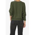 thumbnail image 2 of TheMoogan Women's Closet-Essential Drapey 3/4 Dolman Sleeve Boat Neck Relaxed Ribbed Top, 2 of 7