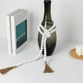 thumbnail image 2 of Farmhouse Wood Beads Garland Decor, Wooden Beads for Home Decor with Tassels, Rustic Country Decor for Table, Wall Etc, 2 of 5