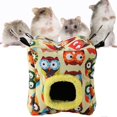 thumbnail image 4 of Warm Plush Bird Hanging Cave Parrot Nest Hammock Hanging Winter Birds Cage (L Owl), 4 of 4