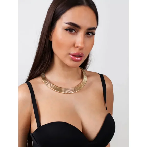Chunky Necklaces for Women Trendy, Gold Statement Necklace Collar Necklace Bib Necklace for Women Punk Jewelry for Special Occasion