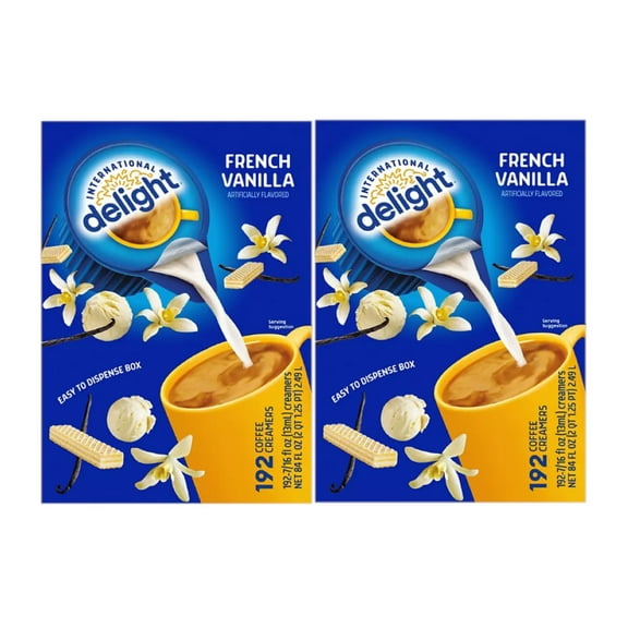 2 Pack | International Delight French Vanilla Creamer Singles (192 ct.)