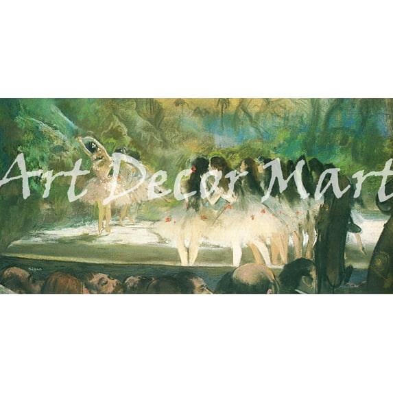 Ballet At The Paris Opera-Degas - CANVAS OR FINE PRINT WALL ART