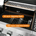 thumbnail image 6 of HighSound 3-Burner Propane Gas Grill with Side Burner & Waterproof Cover, 40500 BTU Output Stainless Steel Grill for Outdoor Cooking Kitchen and Patio Backyard Barbecue, Black & Silver, 6 of 10