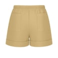 thumbnail image 6 of Fnooota Mens Cotton Linen Shorts, Relaxed Fit Drawstring Summer Casual Beach Shorts Khaki Size 4XL, 6 of 8