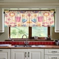thumbnail image 3 of Yayeee Kitchen Curtains Tier Set of 2 Light Filtering 57"x36" Over Sink Window Panels, Blue Beach Toys Pattern, 3 of 7