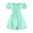 thumbnail image 4 of Adeawade Dresses For Girls Sleeveless Swing Dress Off Shoulder Neck Skater Dressline Dress Strapless Knee Length Patchwork Dress Beach Dress Simple Clothing L Mint Green, 4 of 4