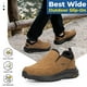 thumbnail image 3 of FitVille-zapatos de senderismo anchos para hombre, mocasines cómodos sin cordones para caminar y Trekking, zapatillas con soporte para el arco, 3 of 4