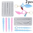 thumbnail image 2 of 2PCS Pendant Silicone Mold DIY Cutter Keychain Pendant Mold Resin Casting Mold, 2 of 10