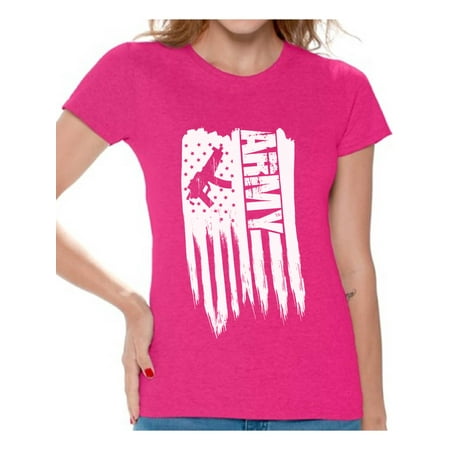 Awkward Styles - Awkward Styles American Flag Army Women Shirt ...