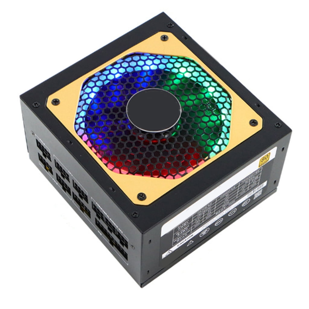 AOOOWER 850W Power Supply Fully Modular 110-230V with Temperature Control Low Noise Fan for Electronic Sports Video Gaming Computer