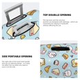 thumbnail image 3 of Rateoe Rabbit Burger Coffee Printed Luggage Cover, Suitcase Protector Fits 18-32 Inch Luggage-X-Large, 3 of 7