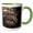 Green/White, variant on 3drose, Image of Old Schooner on a Dark Stormy Night at Sea, 15oz Mug