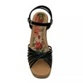 thumbnail image 4 of BOC Catalina Women's Platform Wedge Sandal Size 7 Black/Tan Glossy Straps Twist, 4 of 7