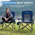thumbnail image 7 of EVER ADVANCED 2 Pieces Oversized Folding Camping Chair, High Back Lawn Chair for Adults with Side Pockets & Cup Holder, Portable Chair for Outdoor, Heavy Duty, Support Up to 500lbs, Blue, 7 of 7