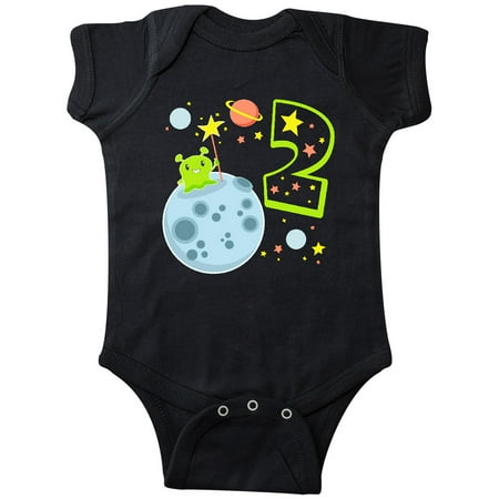 

Inktastic Cute Second Birthday Alien in Space Gift Baby Boy or Baby Girl Bodysuit