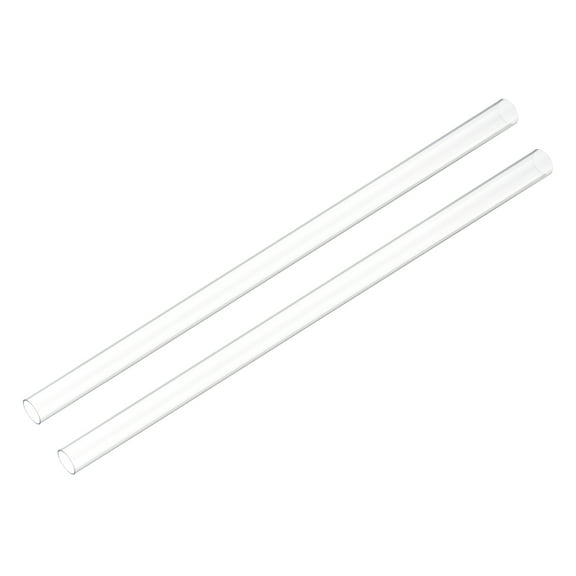 Uxcell 2pcs Rigid Round Clear Tubing 10mm(2/5") ID x 13mm(1/2") OD x 1Ft(305mm) Length Plastic Tube
