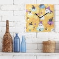 thumbnail image 3 of Cartoon Animal Patterns Wall Clock Square Clock Decoration Creative Clock Dual Use Black Pointer 7.78in, 3 of 10