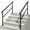 Black#6, variant on , Hand Rails for Outdoor Steps, 1-2 Step Handrail 2 Pack, Black ,Carbon Steel ,