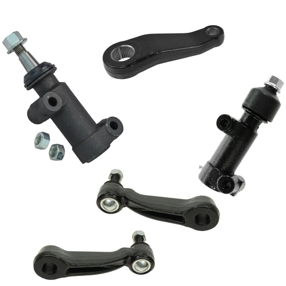 TRQ 5pc Steering Kit Idler Arms w/ Brackets Pitman Arm for Express Savanah Van Fits select: 2002 CHEVROLET EXPRESS G3500, 2001 CHEVROLET EXPRESS CUTAWAY