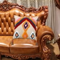 thumbnail image 4 of Funda de almohada de marroquí, funda de cojín geométrica Beige con borla barra de geométrica decorativa, decoración para hogar, cremaller Cuadrado B perfecl fundas de almohada de tiro boho, 4 of 8