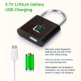 thumbnail image 1 of MesaSe [Fast Arrival] 1pc Mini Smart Fingerprint Padlock - Biometrics Door Lock with Advanced Fingerprint Recognition  Anti-Theft Protection  Convenient Keyless Entry  Long-Lasting USB Re, 1 of 6