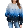 thumbnail image 5 of Mercatoo 𝗛oodie Girls Oversized Crewneck Sweatshirts Casual Hooded Flower Gradient 𝗛oodie Clothes Fall Fashion Outfits, 5 of 7