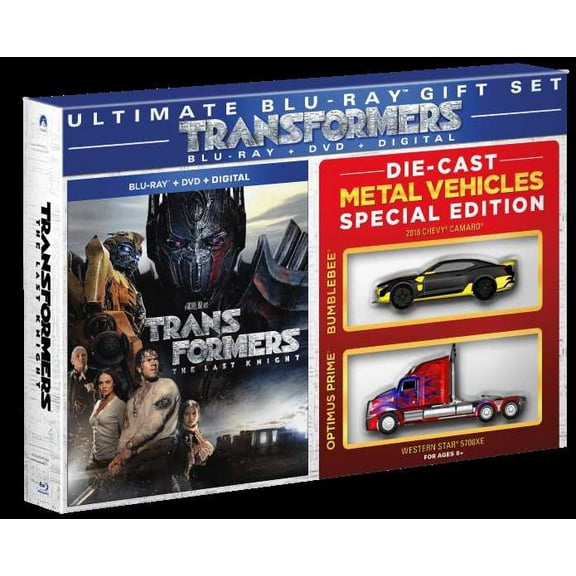 Transformers: The Last Knight (Walmart Exclusive) (Blu-ray  DVD   2 Die Cast Metal Vehicles)