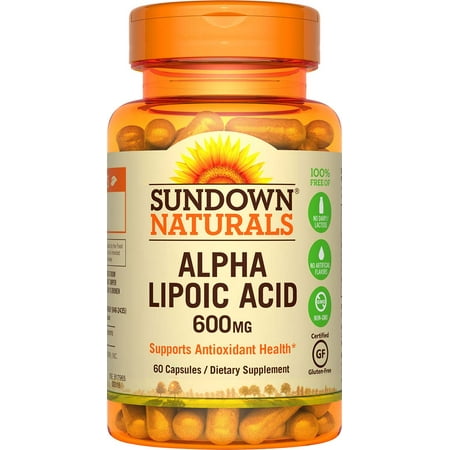 - Sundown Naturals Super Alpha Lipoic Acid Dietary Supplement Capsules, 600mg, 60 count