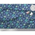 thumbnail image 2 of Soimoi Blue Georgette Viscose Fabric Blue Mandala Print Sewing Fabric Yard 42 Inch Wide, 2 of 3