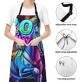 thumbnail image 4 of Kdxio Neon Free Play Apron with Pockets Adjustable Kitchen Aprons for Men Women Waterproof Aprons for Cooking,Drawing,Crafting, Baking Household Cleaning, 4 of 5