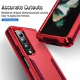 thumbnail image 2 of Jiahe Cover For Samsung Galaxy Z Fold4 7.6 inch Case,Shockproof PC Hard Cover  Anti-Drop Protective Case For Samsung Galaxy Z Fold4,Red+Rose, 2 of 7